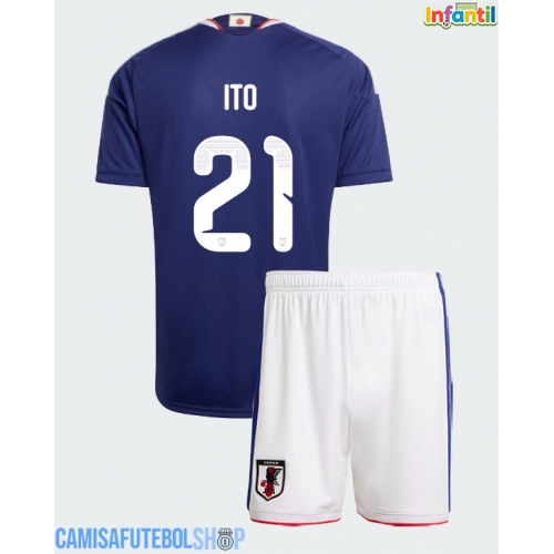 Camisa de time de futebol Japão Hiroki Ito #21 Replicas 1º Equipamento Infantil Mundo 2026 Manga Curta (+ Calças curtas)